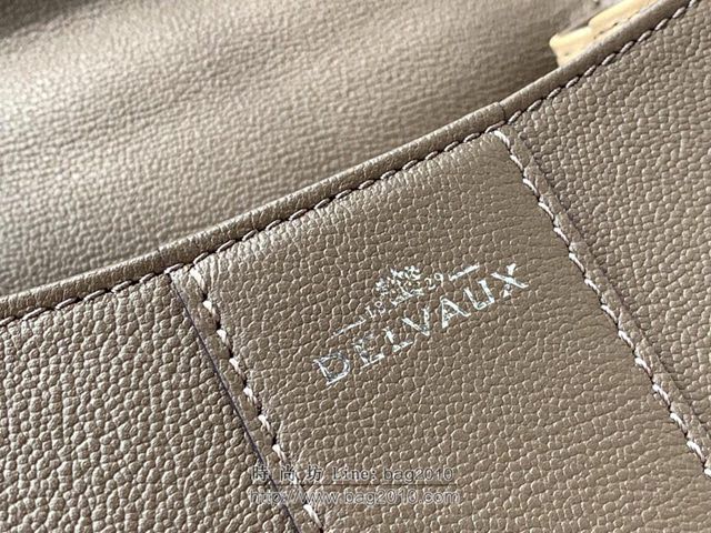 DELVAUX女包 百搭氣質款 Dv0020大象灰 Brillant系列手袋 德爾沃女手提包 Delvaux女單肩包  fcs1339